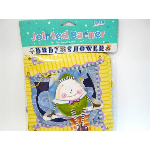 6.5ft Yellow Blue Baby Shower Banner Party Decorations Supply - Picture 4 of 4